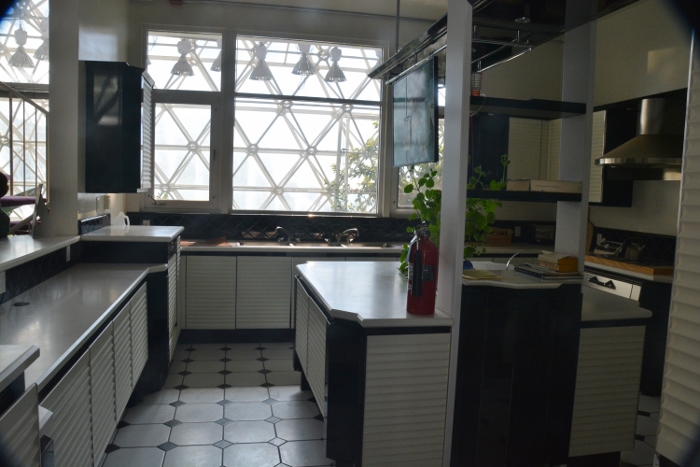 the kitchen